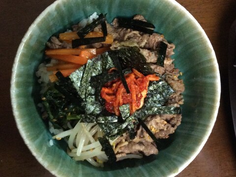 簡単どんぶり:ビビンパ